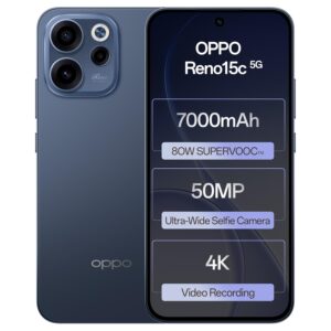 Oppo Reno15c 5G (Twilight Blue, 12GB RAM, 256GB Storage)