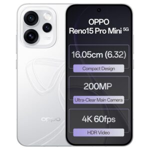 Oppo Reno15Pro mini 5G (Glacier White ,12GB  RAM, 256GB Storage)