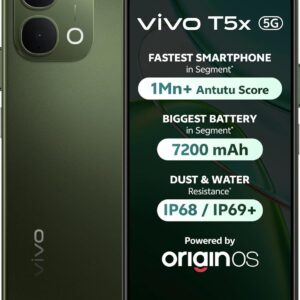 vivo T5X 5G (Cyber Green, 8GB RAM, 256GB Storage)