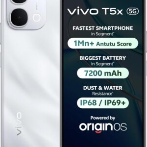 vivo T5X 5G (Star Silver, 8GB RAM, 256GB Storage)